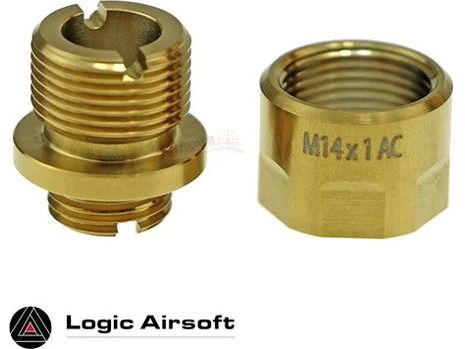 CowCow A01 Stainless Steel Silencer Adapter (11mm to 14mm) - Logic Airsoft