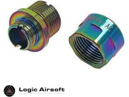CowCow A01 Stainless Steel Silencer Adapter (11mm to 14mm) - Logic Airsoft