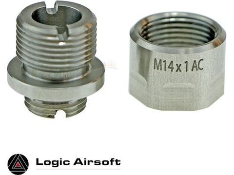 CowCow A01 Stainless Steel Silencer Adapter (11mm to 14mm) - Logic Airsoft