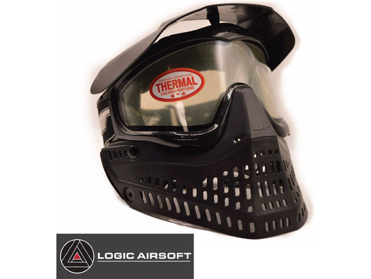 JT Paintball Proflex Thermal Full Seal Mask (Black / Clear) - Logic Airsoft