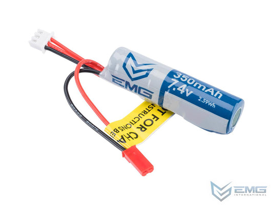 EMG 7.4v High Performance Premium Li-Ion FCU Airsoft Battery (Model: JST / 350mAh)