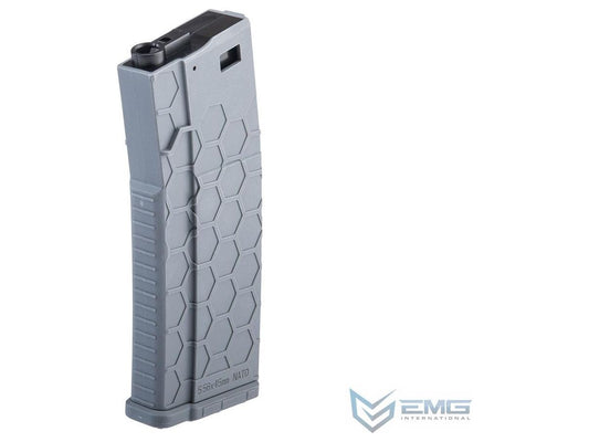 EMG Hexmag Licensed 230rd Polymer Mid-Cap Magazine for M4 / M16 Series Airsoft AEG (Color: Grey / Single Magazine) - Logic Airsoft