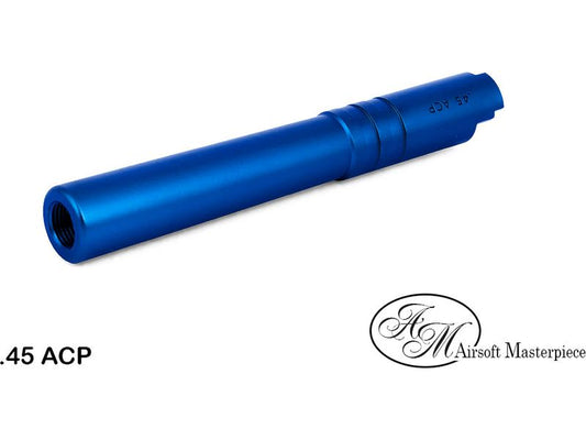 Airsoft Masterpiece .45 Threaded Aluminum Outer Barrel for Hi-Capa 5.1 (Blue) - Logic Airsoft