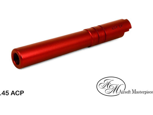 Airsoft Masterpiece .45 Threaded Aluminum Outer Barrel for Hi-Capa 5.1 (Red) - Logic Airsoft