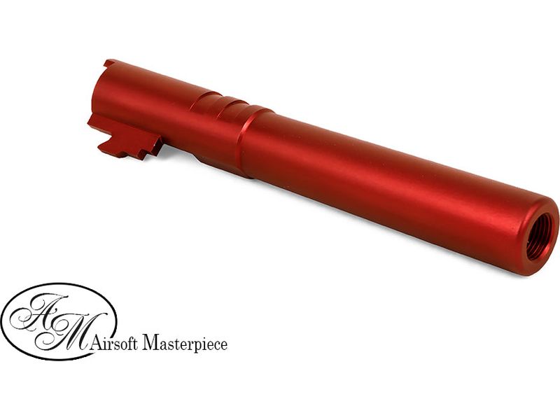 Airsoft Masterpiece .45 Threaded Aluminum Outer Barrel for Hi-Capa 5.1 (Red) - Logic Airsoft