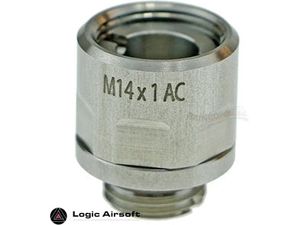 CowCow A01 Stainless Steel Silencer Adapter (11mm to 14mm) - Logic Airsoft