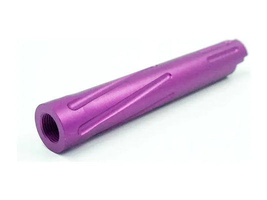 Unisoft Threaded Twisted Outer Barrel Solid for Hi-Capa 4.3 (Purple) - Logic Airsoft