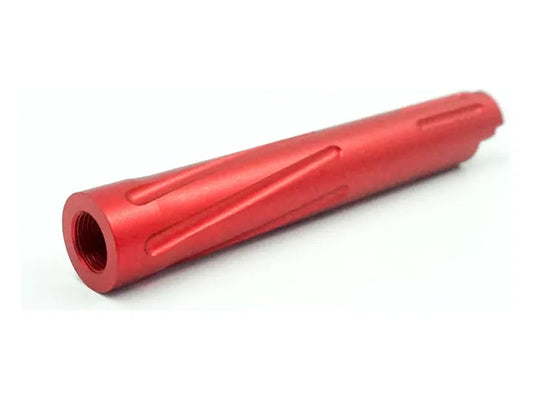 Unisoft Threaded Twisted Outer Barrel Solid for Hi-Capa 4.3 (Red) - Logic Airsoft