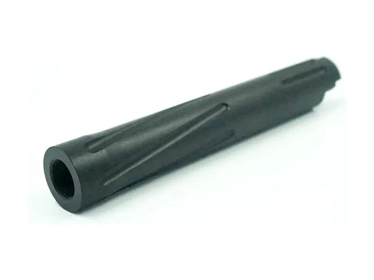 Unisoft Threaded Twisted Outer Barrel Solid for Hi-Capa 4.3 (Black) - Logic Airsoft