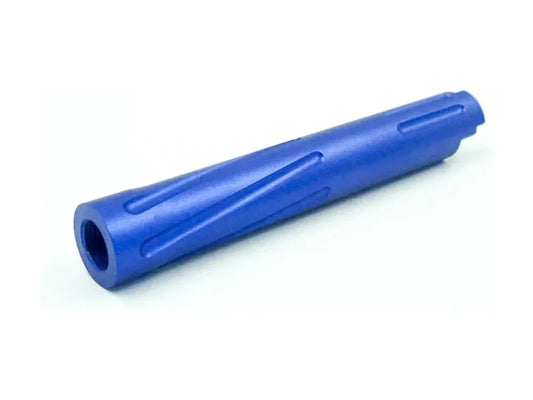 Unisoft Threaded Twisted Outer Barrel Solid for Hi-Capa 4.3 (Blue) - Logic Airsoft
