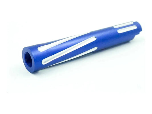 Unisoft Threaded Twisted Outer Barrel Two-Tone for Hi-Capa 4.3 (Blue) - Logic Airsoft