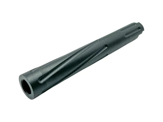 Unisoft Threaded Twisted Outer Barrel Solid for Hi-Capa 5.1 (Black) - Logic Airsoft